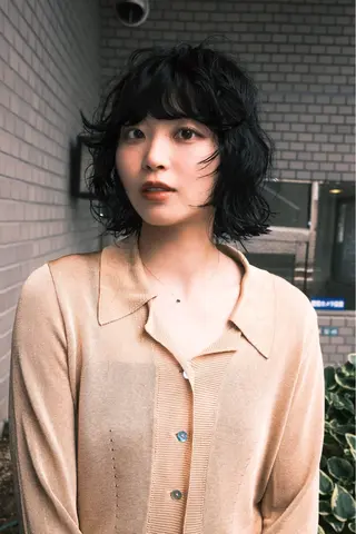 ショート カラー パーマ KEI gattacaのヘアスタイル