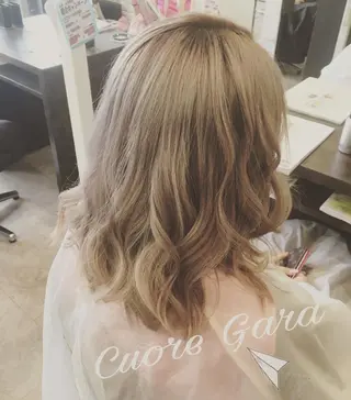 セミロング カラー 💓シールエクステ ルミエールのヘアスタイル