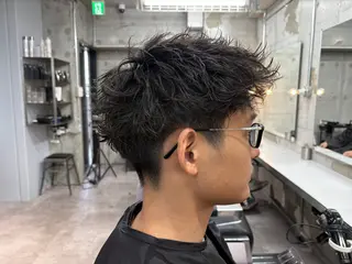 ショート パーマ メンズ 青栁 甲太のヘアスタイル