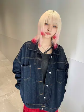 ミディアム 福山 晴香のヘアスタイル
