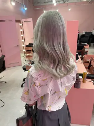 セミロング カラー 【美髪ハイトーン】 髪質改善/大和🎀のヘアスタイル