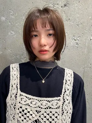 ミディアム カラー ROBBY 表参道【練習モデル】のヘアスタイル