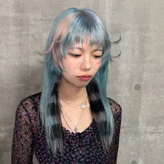 ミディアム カラー 💫miyu💫デザ インカラー/アレンジのヘアスタイル