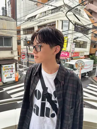 メンズ メンズ特化 センターパート特化のヘアスタイル