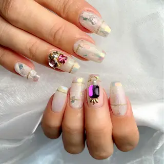 セミロング ネイル 下妻市ﾈｲﾙｻﾛﾝ M_styleのネイルデザイン