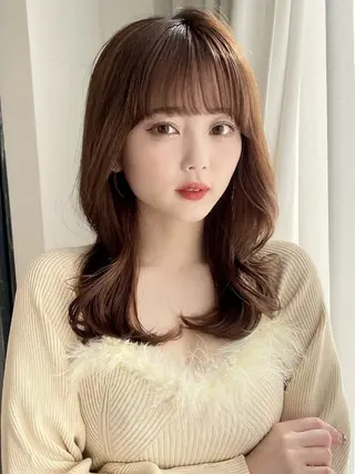 ロング カラー 縮毛矯正・癒し ヘッドスパ🧸心菜のヘアスタイル