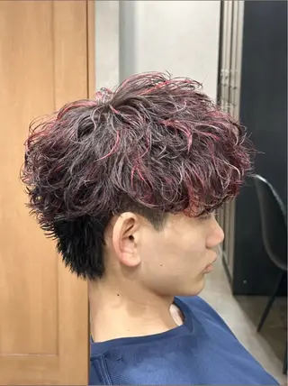 ショート 圧倒的パーマ＆メッシ ュ🔥SHOTAのヘアスタイル