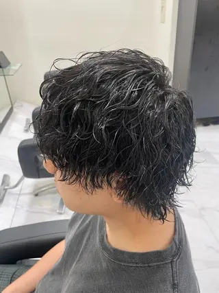 パーマ メンズ 🐥くまがい💛 ダブルカラー／パーマのヘアスタイル