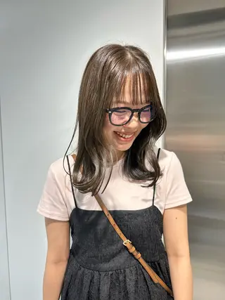 セミロング カラー キッズ オトナヘア🌸 harukaのヘアスタイル