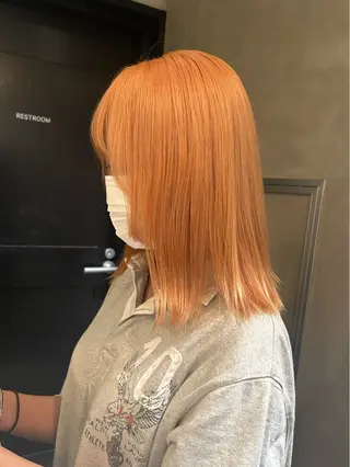 セミロング カラー デザインカラー❤︎ イシイレイのヘアスタイル