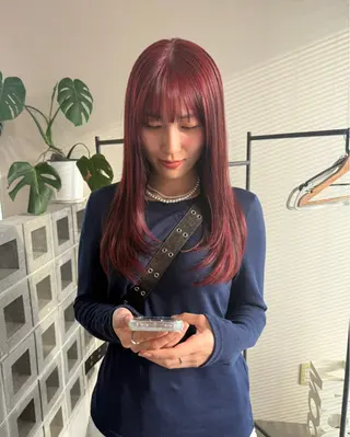 ロング カラー 北村 寧々果のヘアスタイル