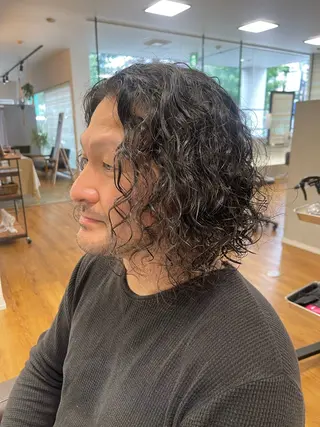 パーマ メンズ 松本 朝野のヘアスタイル