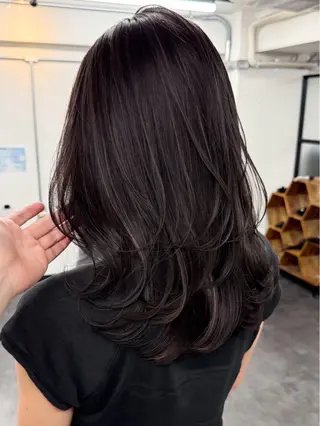 ミディアム カラー ヘアアレンジ TOA/天神 JIL BLANのヘアスタイル