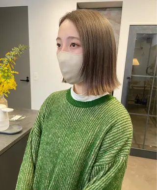 ミディアム カラー 原 菜帆のヘアスタイル