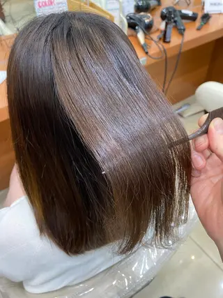 ミディアム コテ巻き風パーマ/ 髪質改善/河島恭平のヘアスタイル