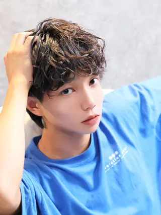 パーマ メンズ Men's BUCK所属・色気と品の出るカット /玉城　吹武稀のヘアスタイル