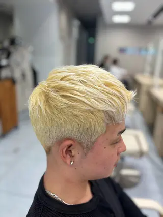 ショート カラー メンズ メンズ特化韓国風 パーマスタイル/りんのヘアスタイル