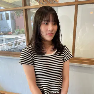 ロング カラー 平地 晃人のヘアスタイル