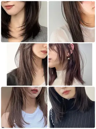 ミディアム レイヤー:透けカラー :髪質改善🌼✨のヘアスタイル