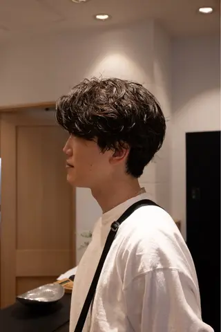 ミディアム パーマ メンズ 吉祥寺/メンズ/ メンズパーマ/トナミのヘアスタイル