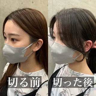 ロング カラー SALOWIN原宿AROA店所属・顔まわり神カット✂︎ 齋藤雄大【原宿】のヘアスタイル