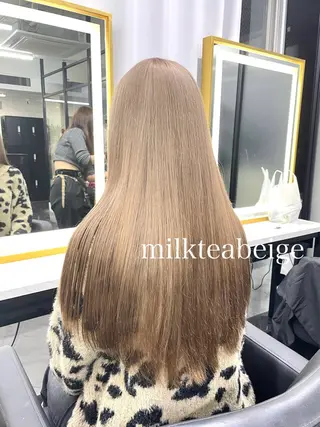 ロング カラー エクステ🩵ブリーチ 韓国ヘア🩵KAEのヘアスタイル