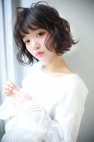 ミディアム カラー パーマ 山下 直人のヘアスタイル