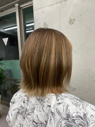 ミディアム カラー 齋藤 椋哉のヘアスタイル
