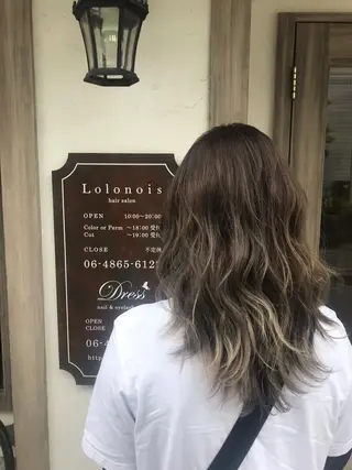 セミロング カラー パーマ ヘアアレンジ キッズ ネイル マツエク・マツパ 韓国♡ワンホン系 ♡YURIのヘアスタイル