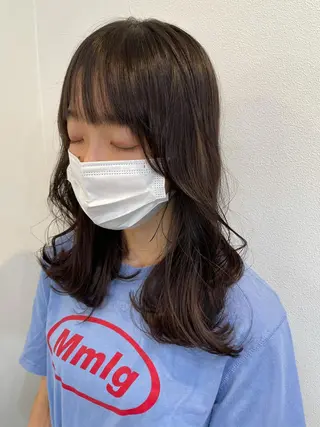 ミディアム カラー 艶髪とアイラッシュ ❤️関根悠のヘアスタイル