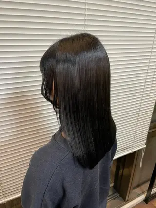 セミロング カラー はまだ かんたのヘアスタイル