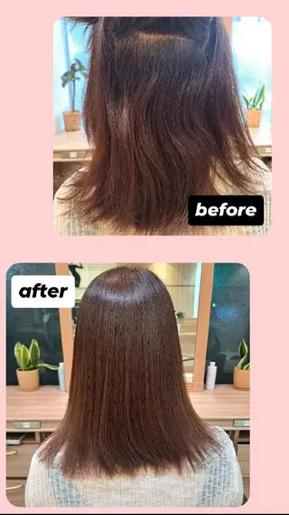 セミロング パーマ 極艶縮毛／髪質改善／ KOTAのヘアスタイル