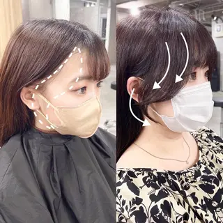 セミロング カラー 韓国レイヤー/ 顔周り💕田中将吾のヘアスタイル