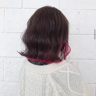 ミディアム カラー NeF所属・miku🌿‬ パーマ/美髪矯正🌿のヘアスタイル