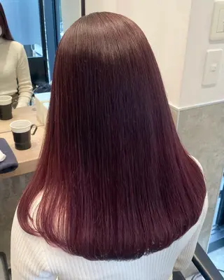 セミロング カラー 💗ガーリーヘア🎀 saki💗のヘアスタイル