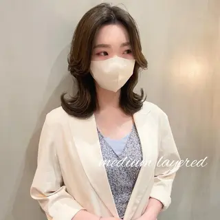 ミディアム LOMA🇰🇷 銀座クボタのヘアスタイル