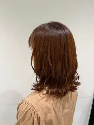 ミディアム カラー 【暖色カラー特化】 中山由梨のヘアスタイル