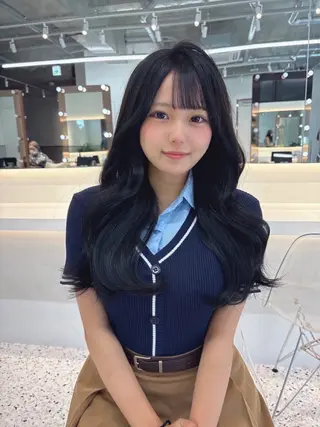 ロング 髪質改善×韓国ヘアサロン Role 博多【ロール】所属・yui🎀ブリーチ なしWカラー／博多のヘアスタイル