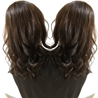 セミロング カラー ヘアアレンジ La fith hair kanonあびこ店所属・トップスタイリスト 🧸中島梨穂🧸のヘアスタイル