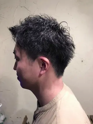 ショート パーマ メンズ メンズ特化/パーマ指 名No.1/百瀬太郎のヘアスタイル