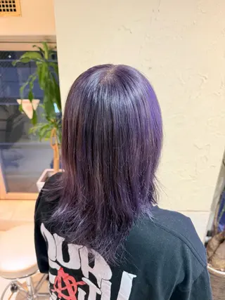 セミロング カラー 坂本葵菜🩶 艶カラー🩶池袋のヘアスタイル