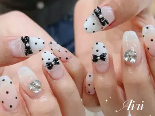 ネイル ネイルサロンAiri 長さ出し·シンプルのネイルデザイン