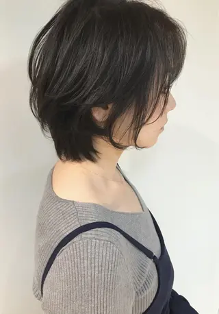 ショート カラー パーマ ヘアアレンジ ナツメダ ダイキのヘアスタイル