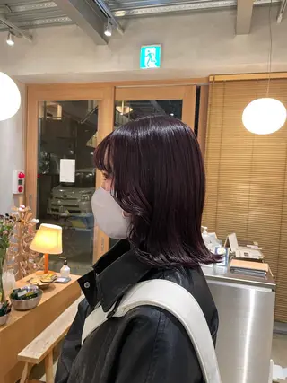 ミディアム カラー 樋口 花穂のヘアスタイル