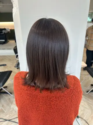 カラー ベージュ/ダブルカラ ー/新潟駅/青柳萌果のヘアスタイル