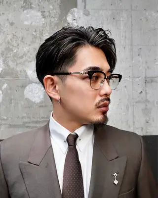 ショート メンズ ダウンパーマ韓国ヘア 片岡駿のヘアスタイル