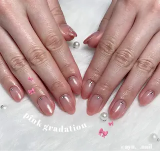 ネイル あゆ🎀/ワンホンネ イル/痛ネイルのネイルデザイン