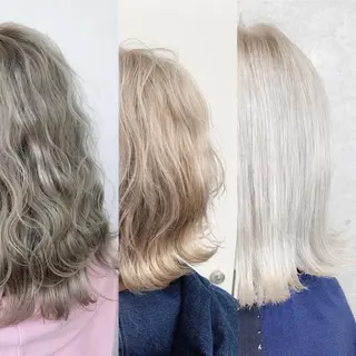 カラー 🌈艶ハイトーン🌈 心を込めます🤝涼介のヘアスタイル