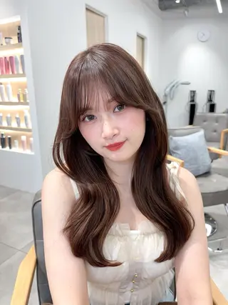 カラー ばんちなつ / ボブ/透明感カラーのヘアスタイル