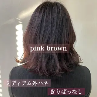 ミディアム カラー 舟橋 りんかのヘアスタイル